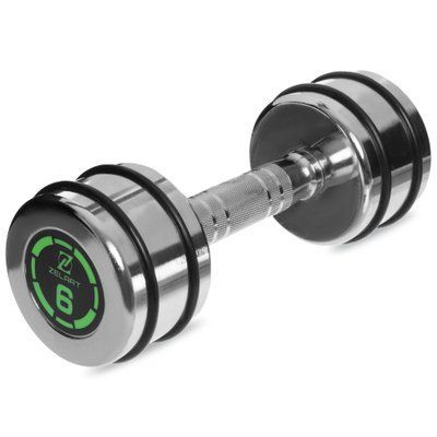 Гантель хромована Zelart FI-2622-6 1шт 6кг хром FI-2622-6 фото
