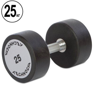 Гантель цілісна професійна TECHNOGYM TG-1834-25 1шт 25кг чорний-сірий TG-1834-25 фото