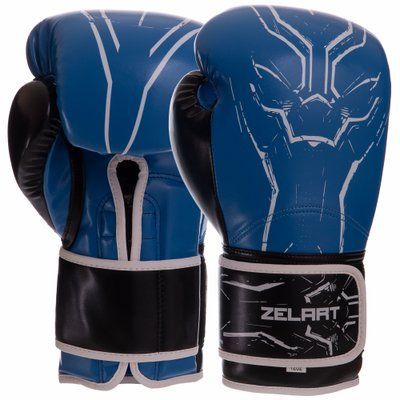 Перчатки боксерские PU Zelart BO-2889 (размер 10-14oz, цвета в ассортименте) BO-2889_Синий_10_унции фото
