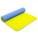 Коврик для фитнеса и йоги TPE+TC 6мм двухслойный SP-Planeta FI-3046 (размер 183x61x0,6см, цвета в ассортименте) FI-3046_Синий-желтый фото