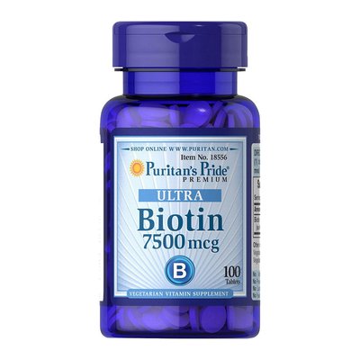 Ultra Biotin 7500 mcg (100 tabs) 000013350 фото