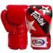 Боксерські рукавиці шкіряні FAIRTEX BGV1N NATION PRINT 10-16унцій кольори в асортименті BGV1N_Красный-черный_10_унции фото