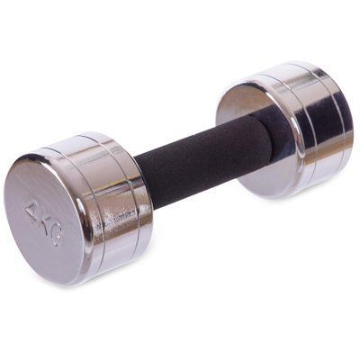 Гантель хромированная Record DB5202-4 (1x4кг) (1шт, металл хромированный) DB5202-4 фото