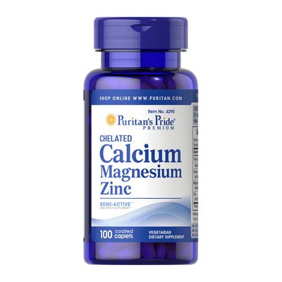 Chelated Calcium Magnesium Zinc (100 caplets) 000011561 фото